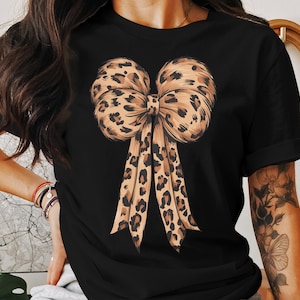 Leopard Print Coquette Bow PNG Digital Download, Leopard Print Bow PNG, Soft Girl PNG, Coquette Shirt Design, Coquette Leopard Bow Design