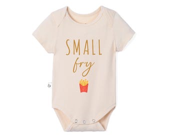 Bamboo Baby Bodysuit, Small Fry Baby Outfit, Funny French Fries Clothes, Foodie Newborn Outfit, Fast Food Baby Shower Gift, Newborn Outfit