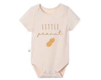 Bamboo Little Peanut Baby Bodysuit, Funny Italian Baby Outfit, Funny Food Baby, Neutral Baby Clothes, Baby Shower Gift, Coming Home Outfit