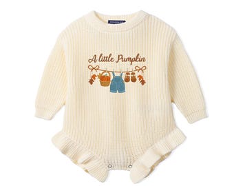 Personalized Little Pumpkin Baby Romper, First Fall Outfit, Fall Baby Outfit, Thanksgiving Baby Gift, Pumpkin Baby Shower Gift, Autumn Gift