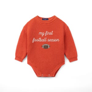 Personalized My First Football Season Baby Romper, Football Baby Outfit, Football Season Outfit, Baby Shower Gift, Football Fan Gift image 7