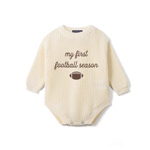 Personalized My First Football Season Baby Romper, Football Baby Outfit, Football Season Outfit, Baby Shower Gift, Football Fan Gift image 1