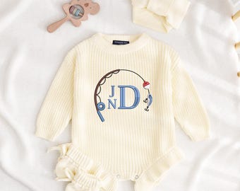 Personalized Baby Fishing Romper, Custom Fishing Baby Outfit, Summer Fishing Romper, Fishing Baby Boy, Fisherman Dad Gift, Baby Shower Gift