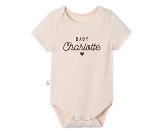 Personalized Baby Name Bodysuit, Custom Baby Bodysuit, Pregnancy Announcement, Newborn Gift, Newborn Gift, Baby Shower Gift
