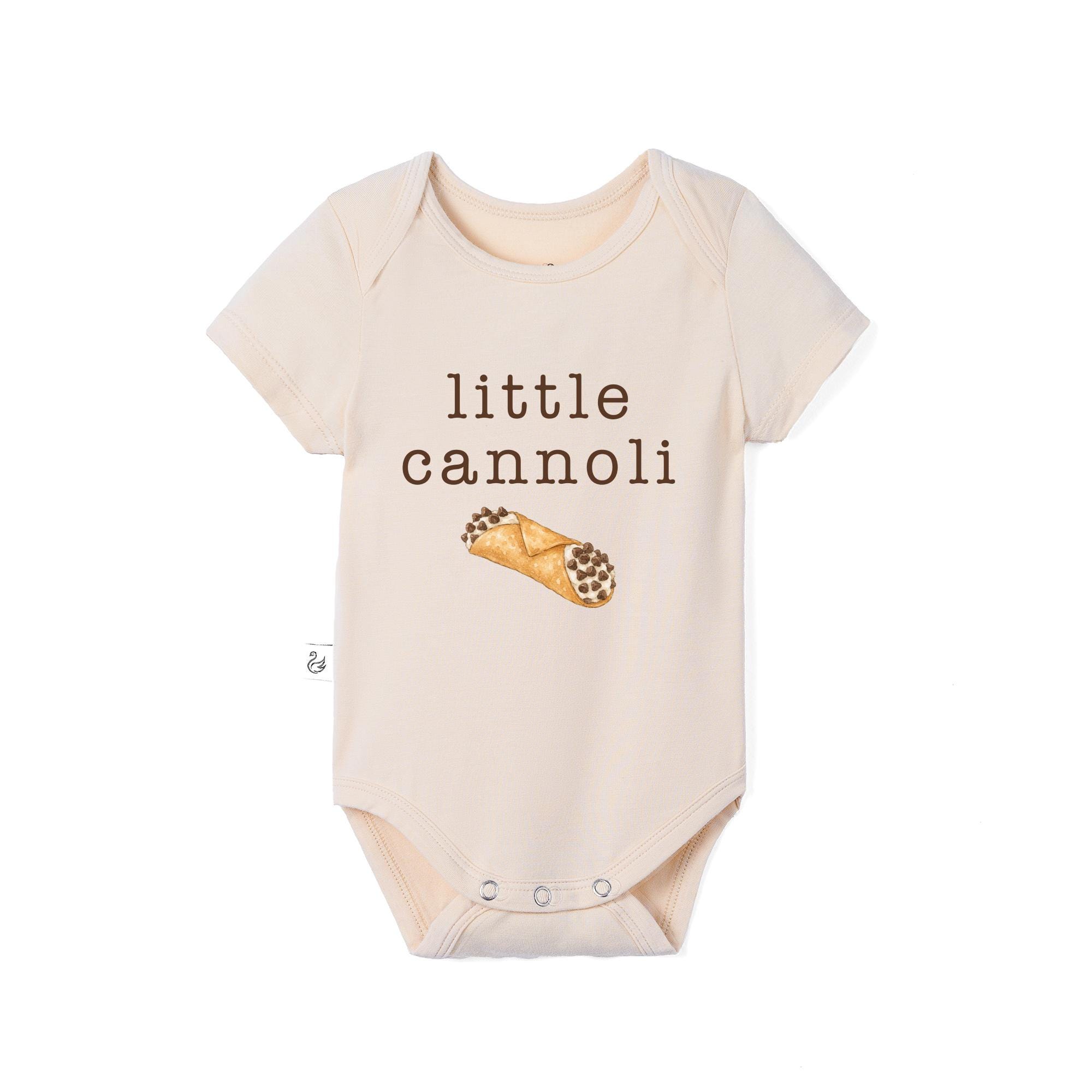 Little Cannoli Baby Bamboo Bodysuit, Funny Baby Bodysuit, Italian Baby Outfit, Baby Shower Gift, Infant Bodysuit, New Baby Gift