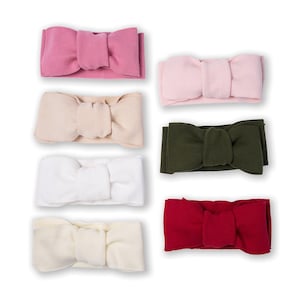 Bow Baby Knit Headbands, 100% Cotton Knit Oversized Top Knot, Oversized Baby Girl Headwrap, Headband for Baby Girls