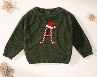 Custom Christmas Name Baby Sweater, Personalized Baby Name Sweater, Letter Baby Knit Sweater, Christmas Gift For Baby, Baby Shower Gift