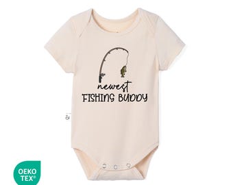 Newest Fishing Buddy Baby Bodysuit, Funny Fishing Baby Outfit, Baby Announcement, Daddy’s Fishing Buddy, Baby Shower Gift, Baby Outfit