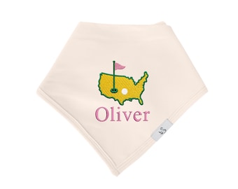 Personalized Embroidery Baby Golf Bib, Father’s Day Baby Gift, Newborn Gifts, Custom Baby Gift, Bamboo Bibs, Baby Shower Gift