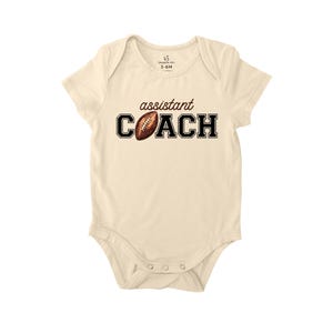 Assistant Coach Onesie, Bamboo Football Onesie, Football Baby Gift, Game Day Bodysuit, Football Bodysuit, Football Baby | Football Buddy