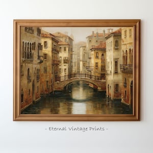 Grand Canal of Venice Artwork, Digital Download, Printable Romantic Wall Art, Impressionist European Painting, Serene Italian Home Decor
