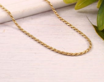 Collana con catena in corda in oro e argento sterling: design italiano