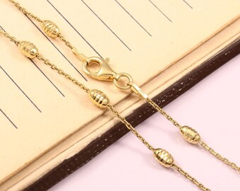 Collana a catena in argento sterling con stazione di servizio - Design italiano