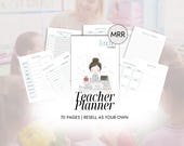 MRR Teacher Planner | Classroom Planner | Master Resell Rights | PLR Planner Education | Digital Planner Educator | School Lesson Journal