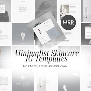 MRR Skincare Instagram Templates | Single Post Carousel | Social Media Templates |  MRR/PLR Canva Template Bundle | Master Resell Rights