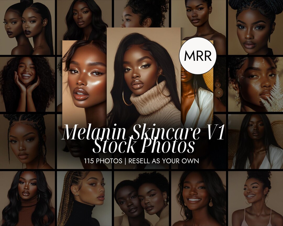 115 Melanin MRR Skincare Stock Photos Bundle | Melanin Master Resell ...