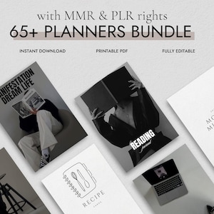 65+ Planners Bundle MRR PLR | Master Resell Rights | PLR Bundle | Digital Planner | Boss Babe | Ultimate Bundle Canva Edit | Passive Income