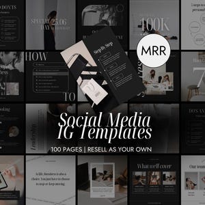 MRR Instagram-post en -verhalen | Master-doorverkooprechten voor socialmedia-sjablonen | MRR/PLR Instagram-sjablonen Canva | Aesthetic-bundel sjablonen