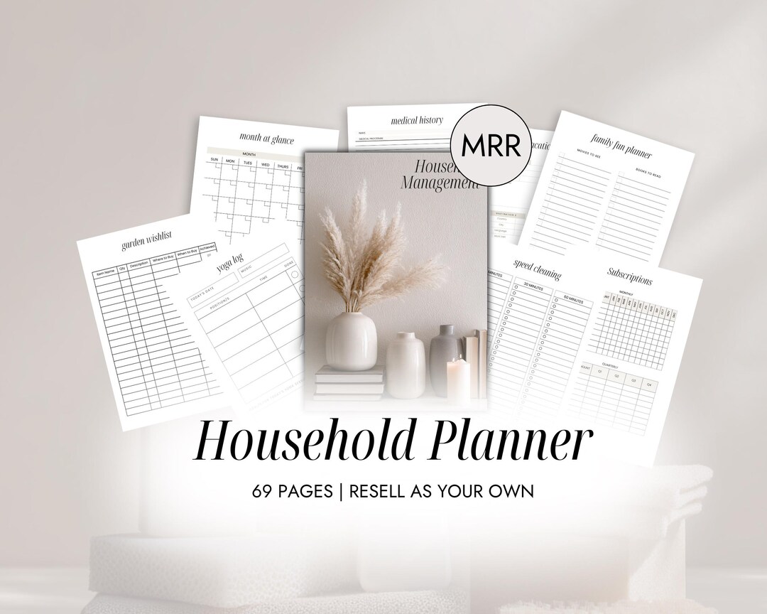MRR Household Planner Printable Household Management Journal ...