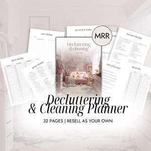 MRR-upprensning Städplanerare | Rengöringsplanerare för hus | Masteråterförsäljningsrättigheter | PLR-planerare för hushåll | Digital planerare för ADHD | Upprensning