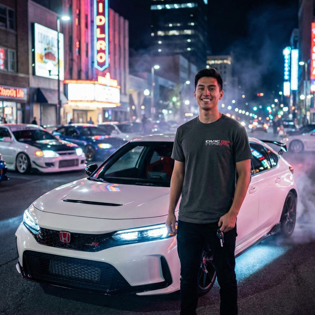 Type R Merch Civic Type R FK8 T-shirt, JDM Honda Turbo Tee, Car Enthusiast Apparel ...