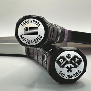 Colored Personalized Pickleball Paddle Butt Name Cap- NEW DESIGNS