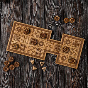 The Royal Game of Ur, Game of Ur replica, Mesopotamian game, Sumerian game, Historic board game, Custom board game, Ancient Strategy game