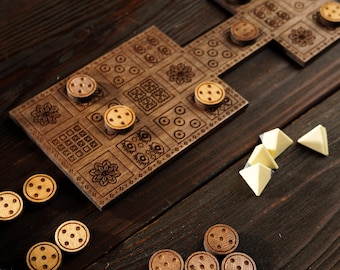 The Royal Game of Ur, Game of Ur replica, Mesopotamian game, Sumerian game, Historic board game, Custom board game, Ancient Strategy game