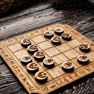 Seega Board Game, Egyptian Board Game, Seega Ancient Game, Historic Board Game, Strategy Game, Two Players Game, Game Lover Gift