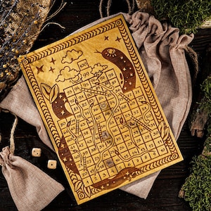 Snakes and Ladders Board Game, Chutes and Ladders, Ancient Indian Board Game, Kids Racing Game, Children Dice Game, 2 Players Game