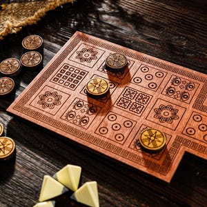 The Royal Game of Ur, Game of Ur replica, Mesopotamian game, Sumerian game, Historic board game, Custom board game, Ancient Strategy game