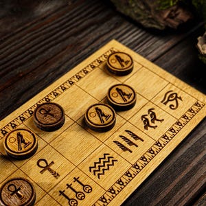 Senet Ancient Board Game, Egyptian Board Game, Traditional Board Game, Senet, Wooden Senet Board and Pieces, Senet Game, Custom Board Game