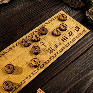 Senet Ancient Board Game, Egyptian Board Game, Traditional Board Game, Senet, Wooden Senet Board and Pieces, Senet Game, Custom Board Game