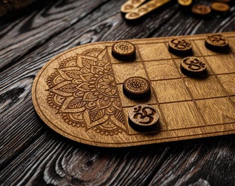Tablan Board Game, Ancient Indian Game, Two Players Game, Tablan Board, Game Lover Gift, Ancient Game, Handmade Board Game