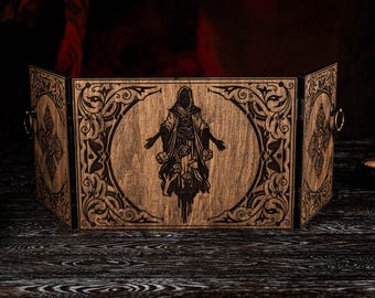 Dungeon Master Screen for DnD, Handmade DM Screen Gift, Dungeon Dragons, DND gift, DND Accessory, Game Lover Gift