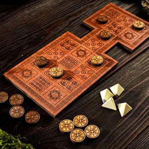 The Royal Game of Ur, Game of Ur replica, Mesopotamian game, Sumerian game, Historic board game, Custom board game, Ancient Strategy game