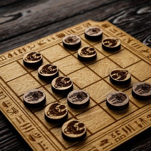 Seega Board Game, Egyptian Board Game, Seega Ancient Game, Historic Board Game, Strategy Game, Two Players Game, Game Lover Gift