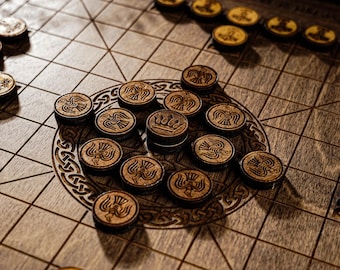 Viking Chess, Hnefatafl tabletop game, Viking strategy game, Norse board game, Tafl board game, Viking gift, Board game lover, Historic gift