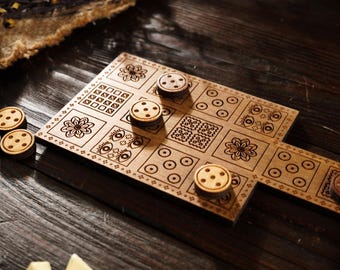 The Royal Game of Ur, Game of twenty squares, Ancient board game, Strategy board game,  Custom board game, Board game art, Racing game