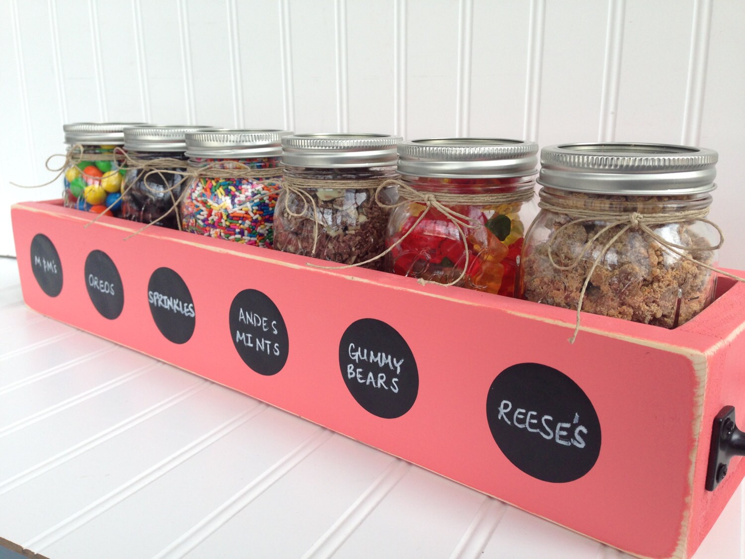 Ice Cream Sundae Topping Party Bar Mason Jar Wood Planter Box Etsy