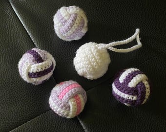 Crochet Volleyball Keychain, Sports Gift, Gift for Him, Boyfriend, Friend, Athletic, Plush, Toy, Accessory, Car Decoration, Handmade