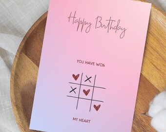 Carte d'anniversaire d'amour | aime l'humour | Mignon et affectueux | Joyeux anniversaire ! | Adorable cadeau pour petite amie, petit ami, mari, femme, partenaire