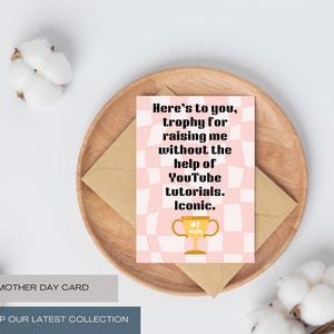 Funny Mother's Day Card | No YouTube Needed Mom Card | Cute & Sarcastic Thank You Card for Mom | Printable Instant Download