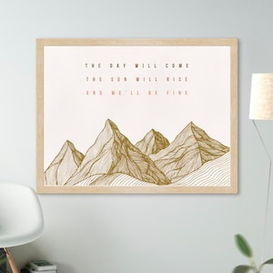 Avett Brothers Lyrics Poster - Digital Download - The Sun Will Rise (Please Pardon Yourself)