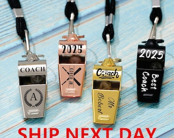 Personalized Sport Gift for Coach, Personalised Whistle with Engraving, Sports gifts Christmas Gifts, Teacher Appreciation Gifts for Coach