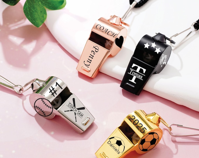 Personalized Sport Gift for Coach, Personalised Whistle with Engraving, Sports gifts Christmas Gifts, Teacher Appreciation Gifts for Coach