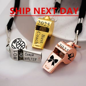 Personalized Sport Gift for Coach, Personalised Whistle with Engraving, Sports gifts Christmas Gifts, Teacher Appreciation Gifts for Coach