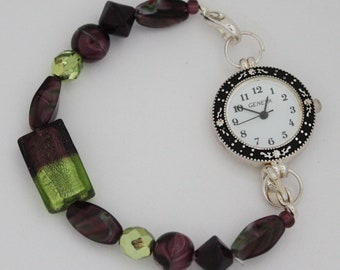 Mesmerized Interchangeable Beaded Single Strand Bracelet Watch Band