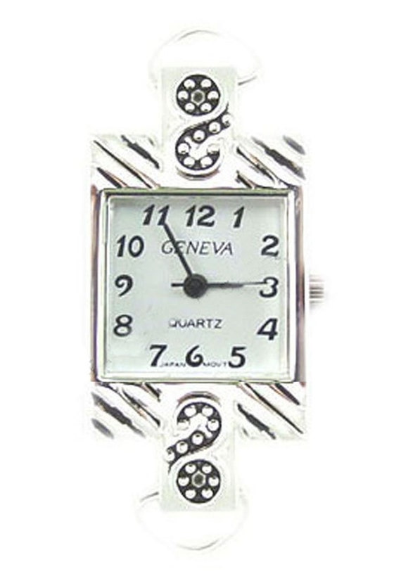 Square Embossed 2 Loop Watch Face for Interchangeable Watch