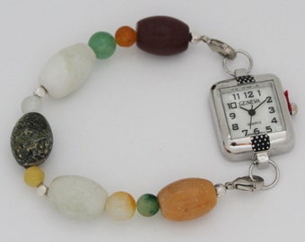 Autumn Palette Interchangeable Beaded Single Strand Bracelet Watch Band